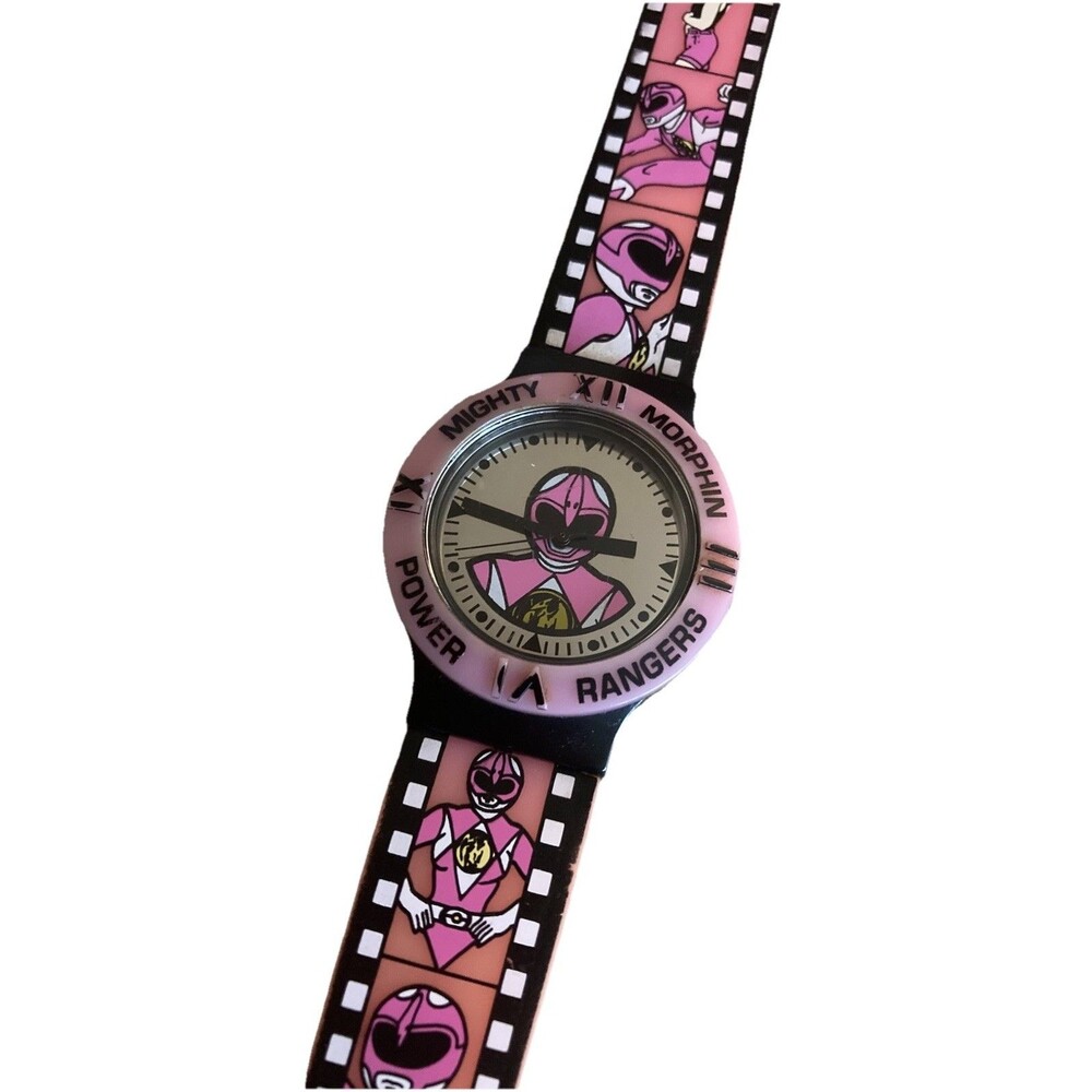 Mighty Morphin Power Rangers Pink Ranger quartz wristwatch 1994 TV Memorabilia